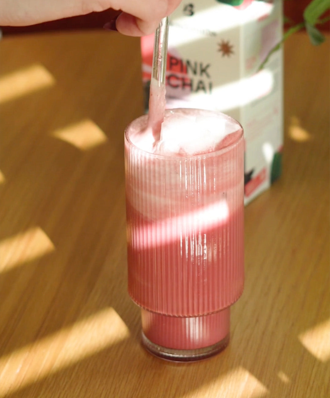 Iced Coconut Pink Chai with Coconut-Vanilla Cold Foam