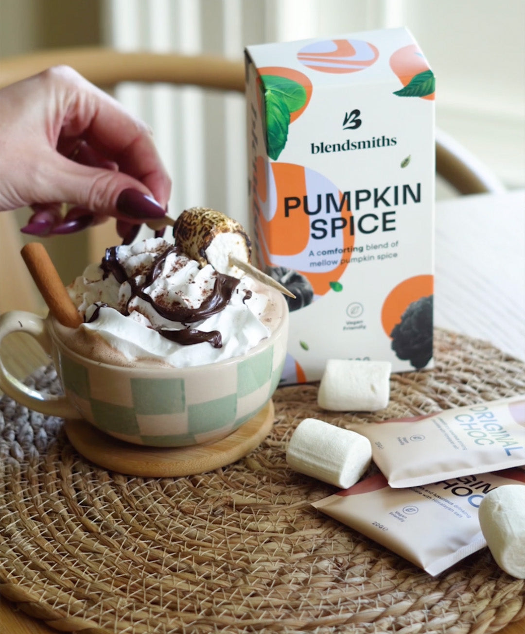 Pumpkin Spice S’mores Hot Chocolate