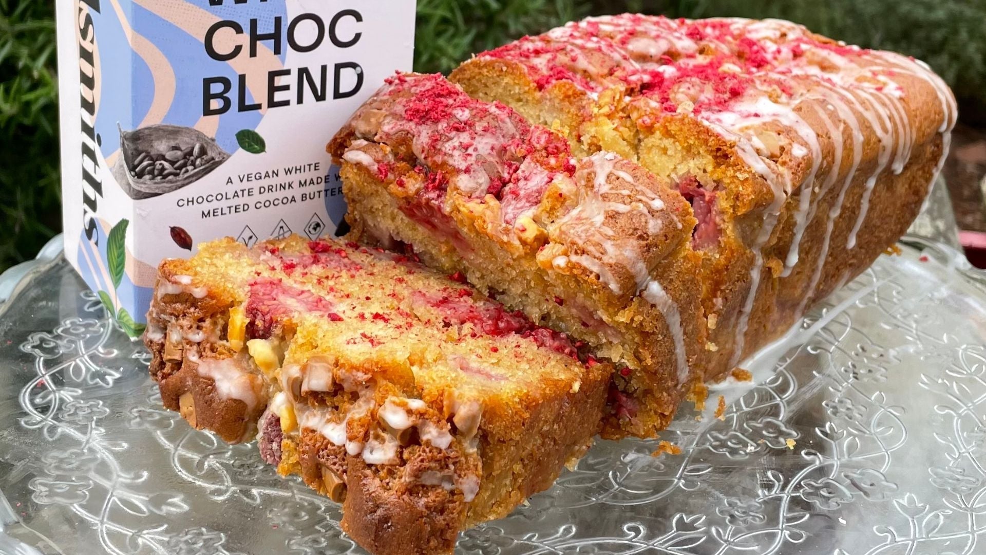 White Chocolate & Raspberry Loaf Cake