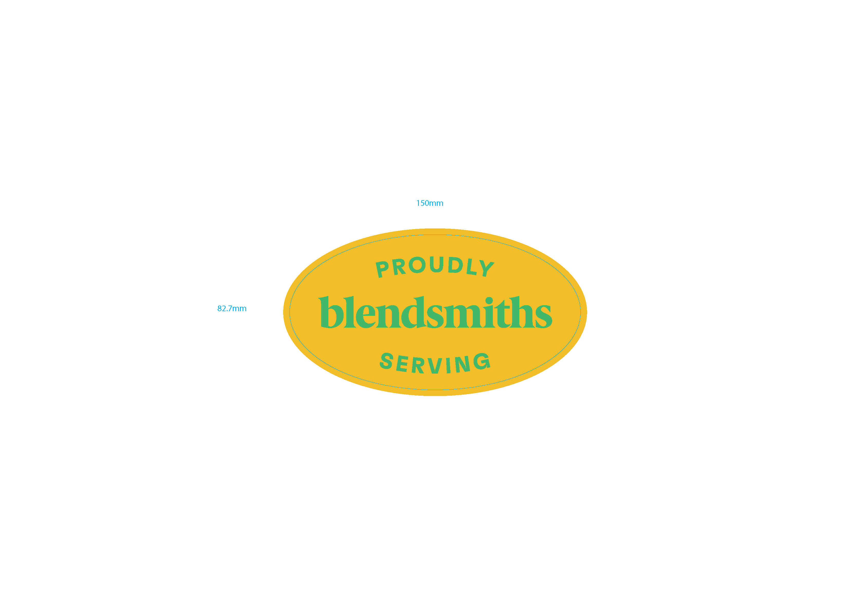 Window Decal Sticker - Yellow (Proudly Serving)