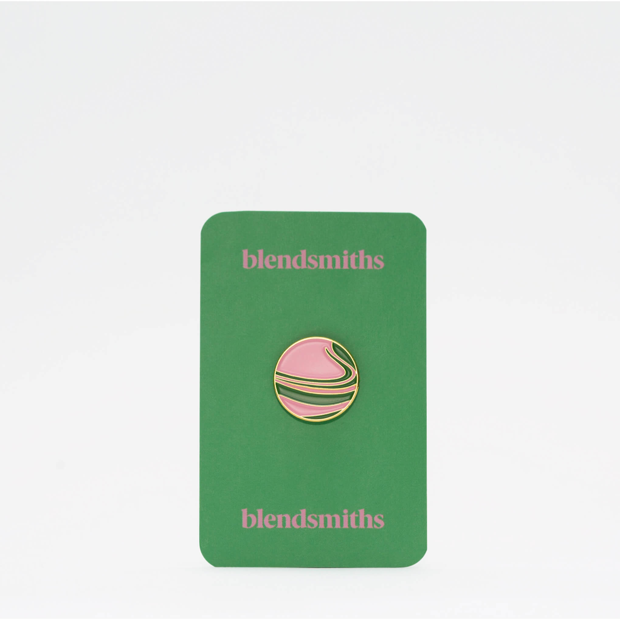 ICON: Pink & Green Swirl Pin Badge